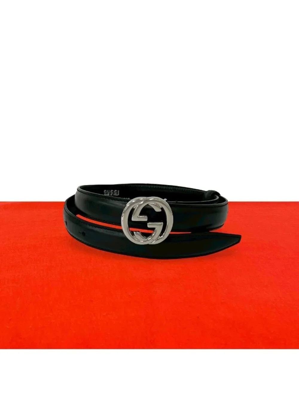 Gucci Interlocking Leather Belt Black